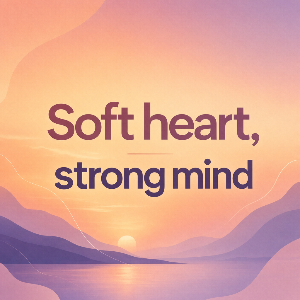 Quote Card 01 — Soft Heart, Strong Mind