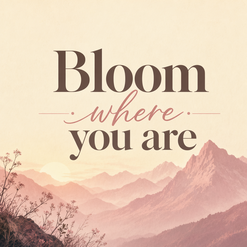 Quote Card 06 — Bloom Where You Are