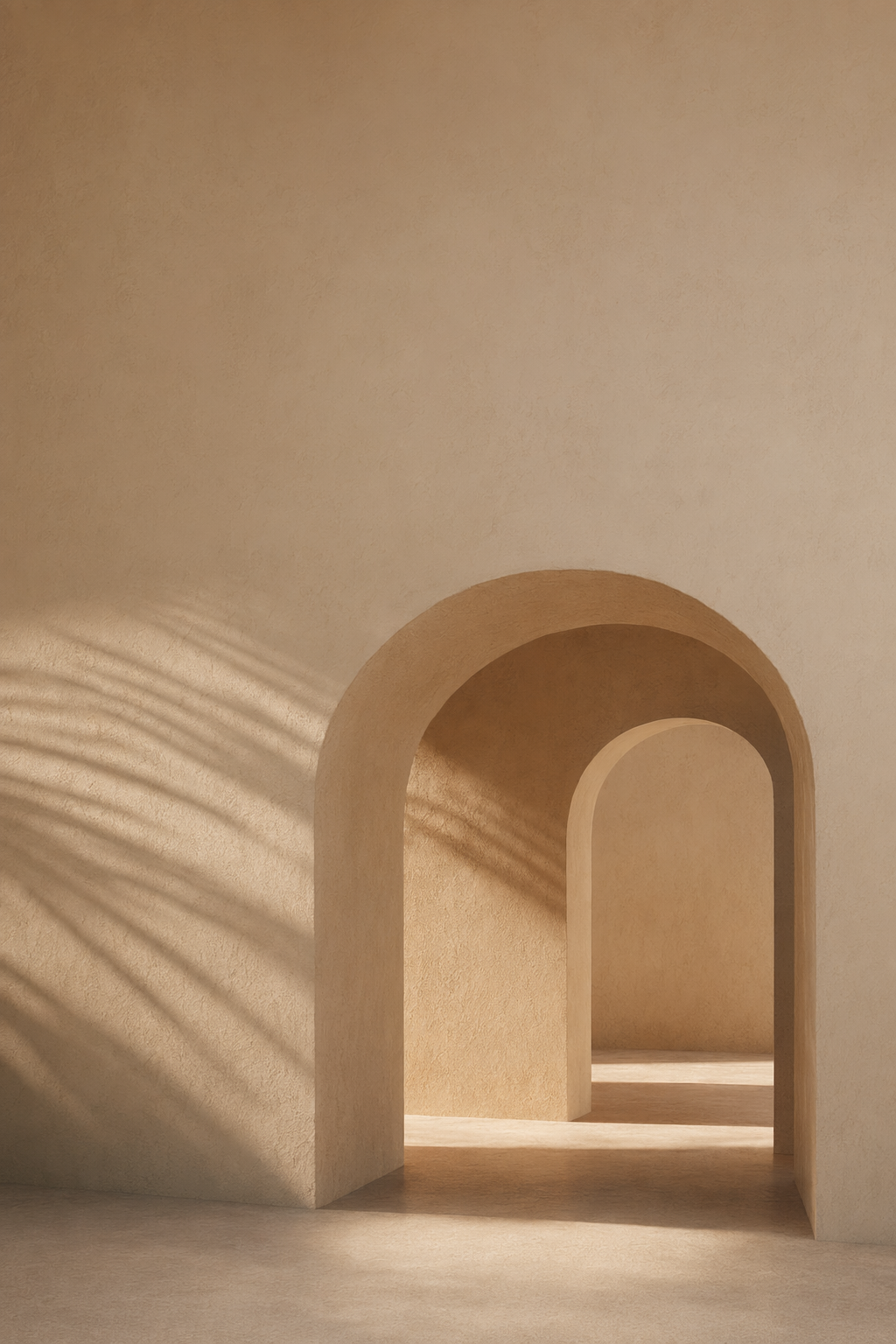 Phone Wallpaper 21 — Sandstone Arches & Palm Shadow